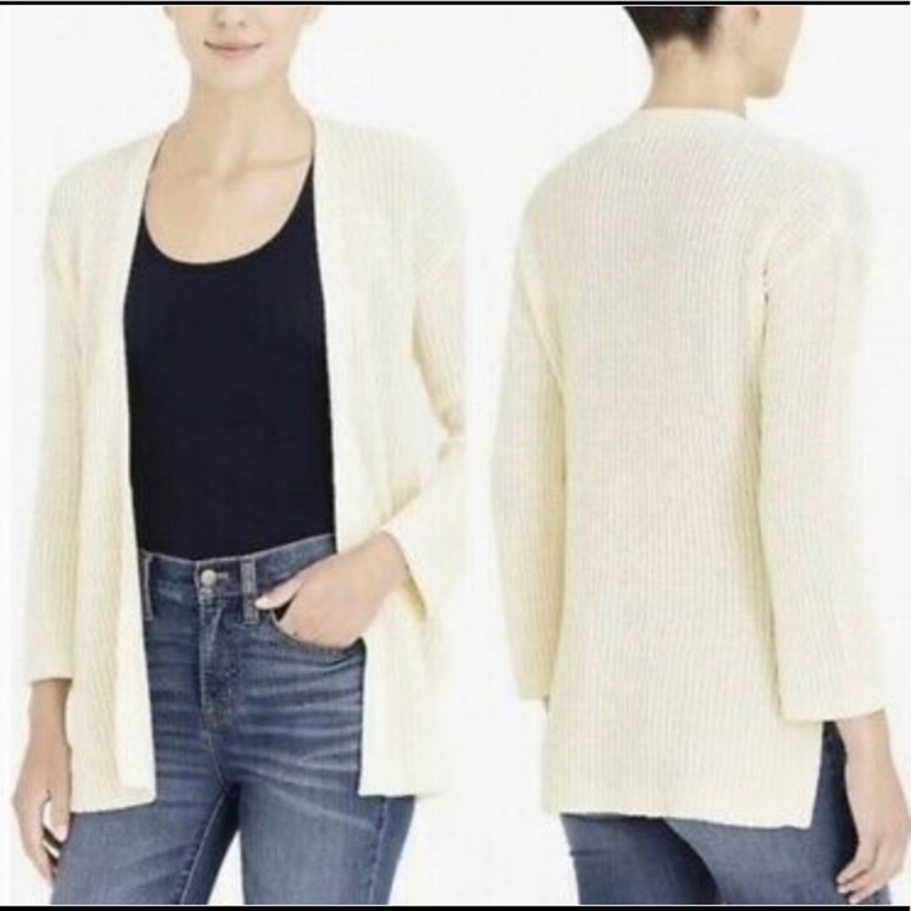 J.CREW Open Knit Sweatee Cardigan J7846 Cotton - Picture 8 of 8
